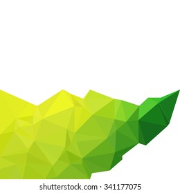 Green Polygonal Mosaic Background, Creative Design Templates