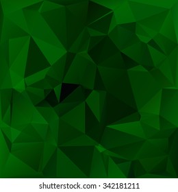 Green Polygonal Mosaic Background, Creative Design Templates