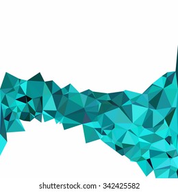 Green Polygonal Mosaic Background, Creative Design Templates