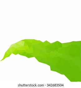 Green Polygonal Mosaic Background, Creative Design Templates