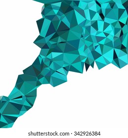 Green Polygonal Mosaic Background, Creative Design Templates