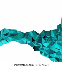 Green Polygonal Mosaic Background, Creative Design Templates