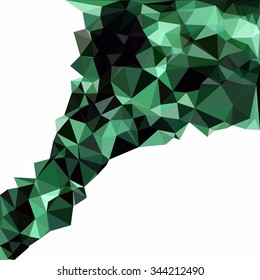 Green Polygonal Mosaic Background, Creative Design Templates