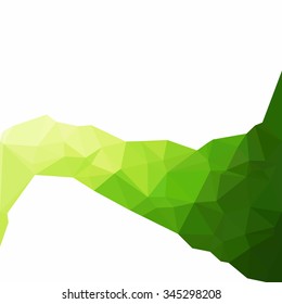 Green Polygonal Mosaic Background, Creative Design Templates