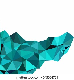 Green Polygonal Mosaic Background, Creative Design Templates
