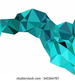 Green Polygonal Mosaic Background, Creative Design Templates