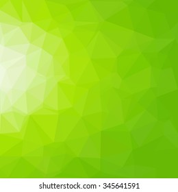 Green Polygonal Mosaic Background, Creative Design Templates
