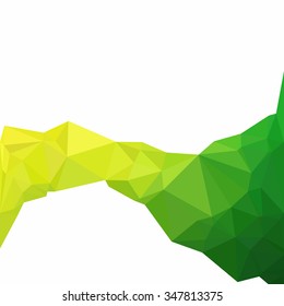 Green Polygonal Mosaic Background, Creative Design Templates