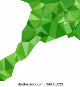 Green Polygonal Mosaic Background, Creative Design Templates