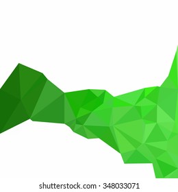 Green Polygonal Mosaic Background, Creative Design Templates