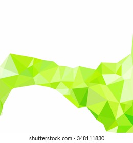 Green Polygonal Mosaic Background, Creative Design Templates
