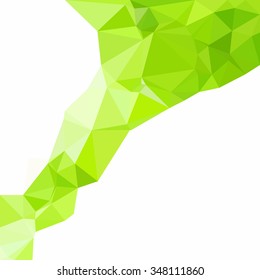 Green Polygonal Mosaic Background, Creative Design Templates
