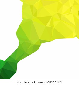 Green Polygonal Mosaic Background, Creative Design Templates