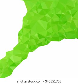 Green Polygonal Mosaic Background, Creative Design Templates