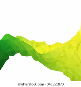 Green Polygonal Mosaic Background, Creative Design Templates