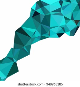 Green Polygonal Mosaic Background, Creative Design Templates