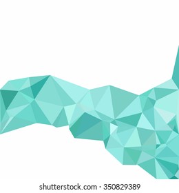 Green Polygonal Mosaic Background, Creative Design Templates