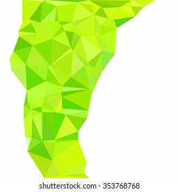 Green Polygonal Mosaic Background, Creative Design Templates