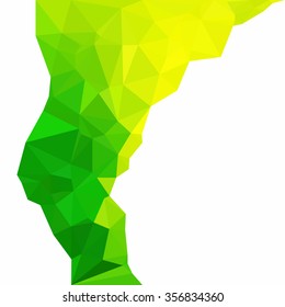 Green Polygonal Mosaic Background, Creative Design Templates