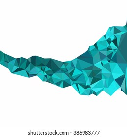Green Polygonal Mosaic Background, Creative Design Templates