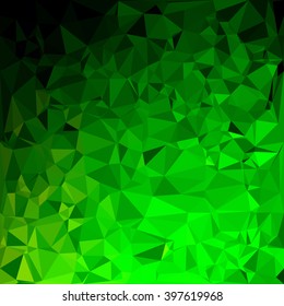 Green Polygonal Mosaic Background, Creative Design Templates