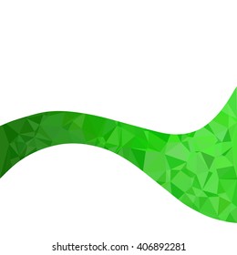 Green Polygonal Mosaic Background, Creative Design Templates