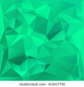 Green Polygonal Mosaic Background, Creative Design Templates