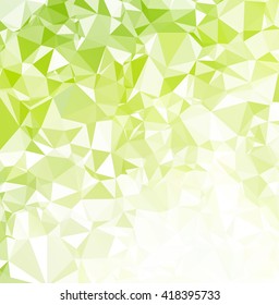 Green Polygonal Mosaic Background, Creative Design Templates