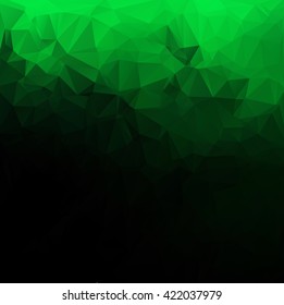 Green Polygonal Mosaic Background, Creative Design Templates