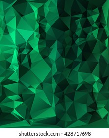 Green Polygonal Mosaic Background, Creative Design Templates