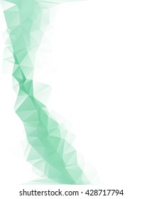 Green Polygonal Mosaic Background, Creative Design Templates