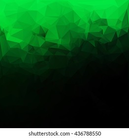 Green Polygonal Mosaic Background, Creative Design Templates