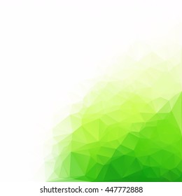 Green Polygonal Mosaic Background, Creative Design Templates