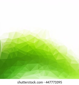 Green Polygonal Mosaic Background, Creative Design Templates