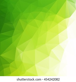Green Polygonal Mosaic Background, Creative Design Templates