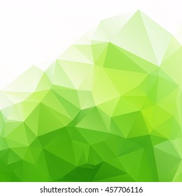 Green Polygonal Mosaic Background, Creative Design Templates