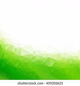 Green Polygonal Mosaic Background, Creative Design Templates