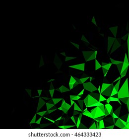 Green Polygonal Mosaic Background, Creative Design Templates