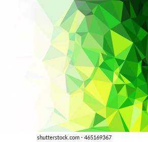 Green Polygonal Mosaic Background, Creative Design Templates