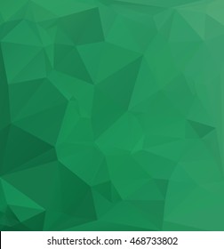 Green Polygonal Mosaic Background, Creative Design Templates