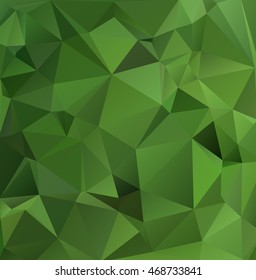 Green Polygonal Mosaic Background, Creative Design Templates