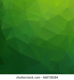 Green Polygonal Mosaic Background, Creative Design Templates