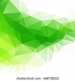 Green Polygonal Mosaic Background, Creative Design Templates