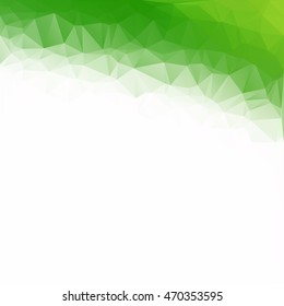 Green Polygonal Mosaic Background, Creative Design Templates