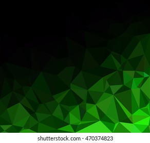 Green Polygonal Mosaic Background, Creative Design Templates