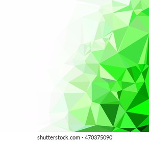 Green Polygonal Mosaic Background, Creative Design Templates