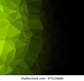 Green Polygonal Mosaic Background, Creative Design Templates