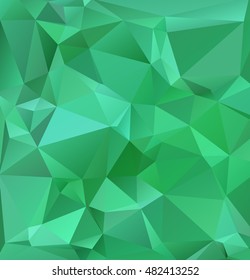 Green Polygonal Mosaic Background, Creative Design Templates