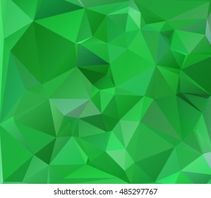 Green Polygonal Mosaic Background, Creative Design Templates
