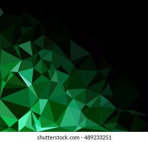 Green Polygonal Mosaic Background, Creative Design Templates
